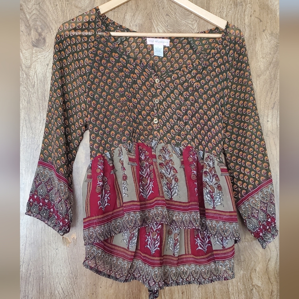 Band of Gypsies Multicolor Patterned Blouse